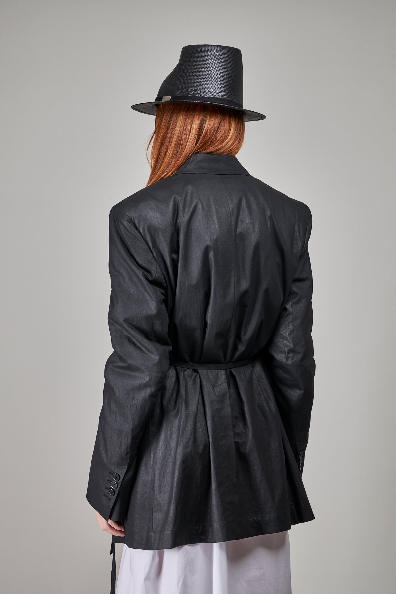 Agnes Slouchy Jacket Waxed , black - 2