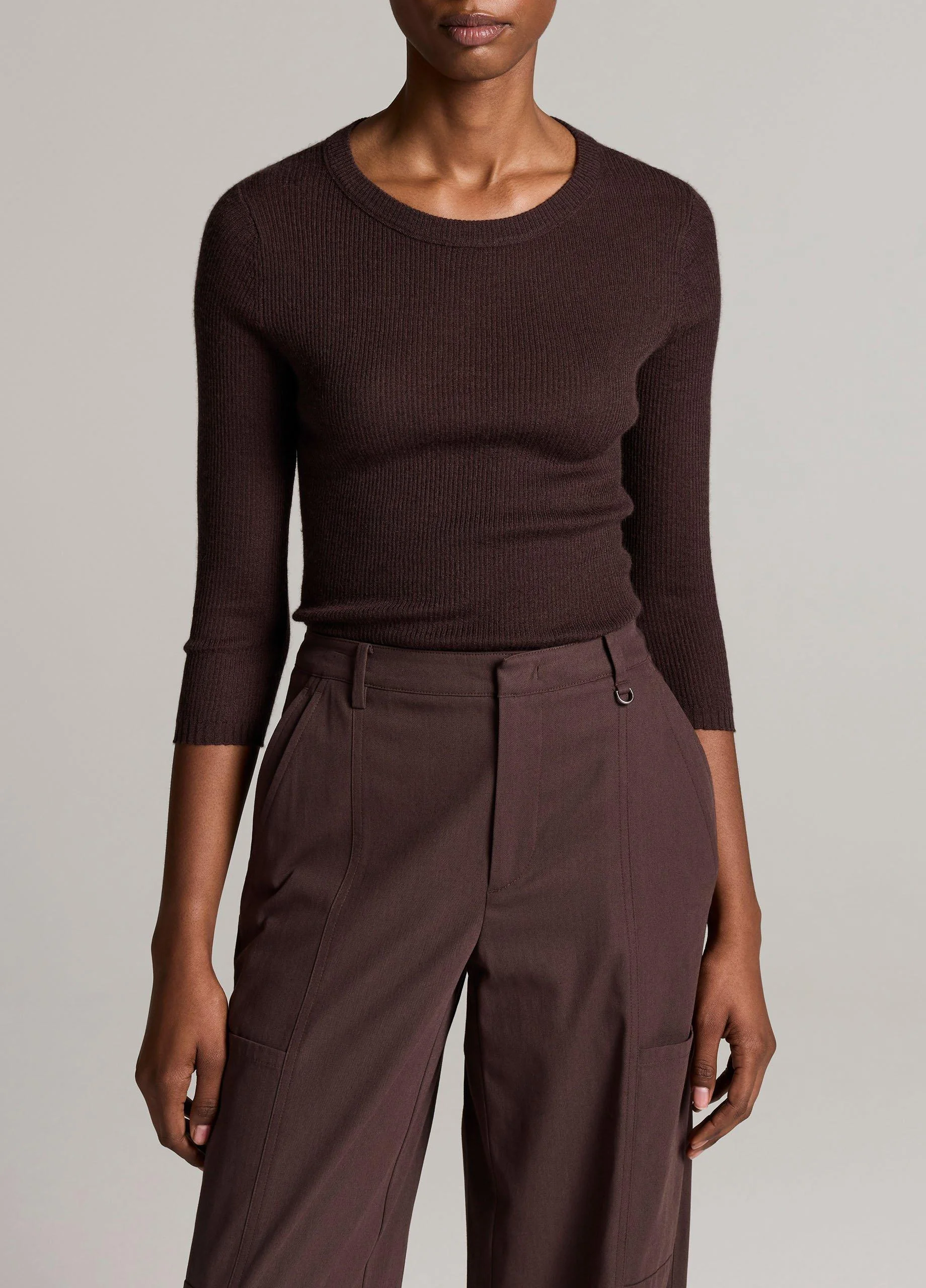 Cashmere-Silk Boat-Neck Sweater - 1