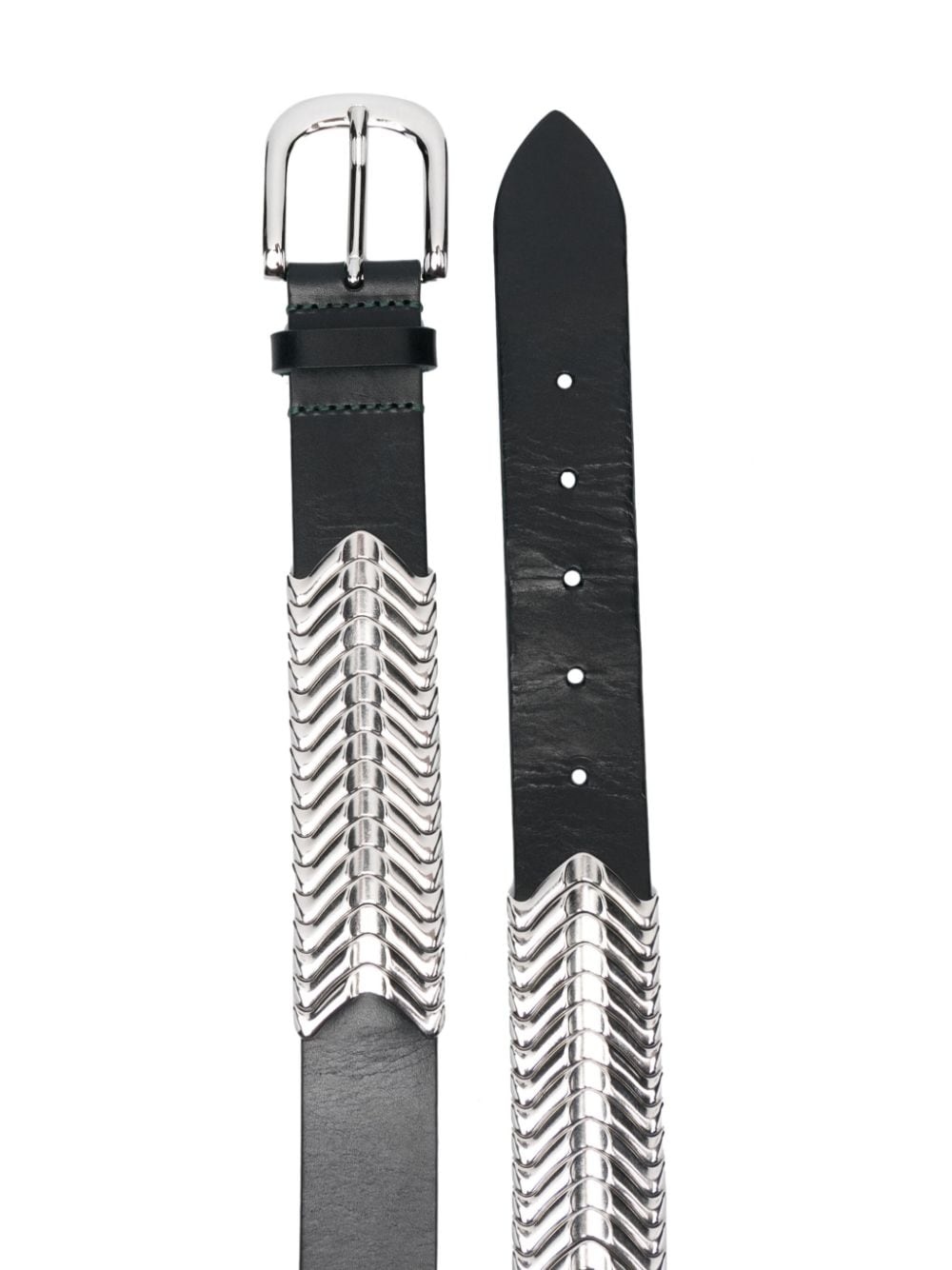 leather buckle belt - 2