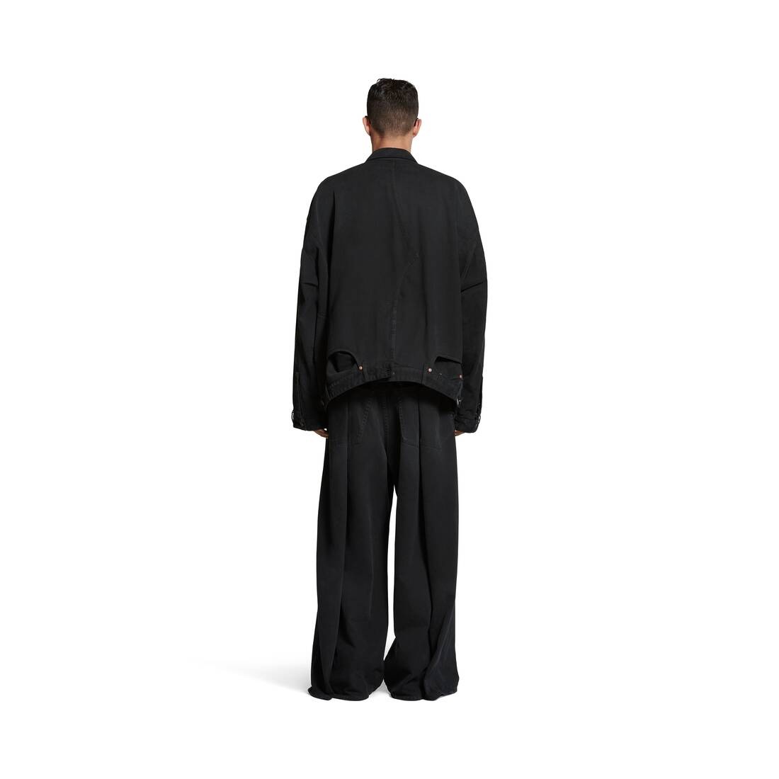 Deconstructed Jacket in Black Faded - 4