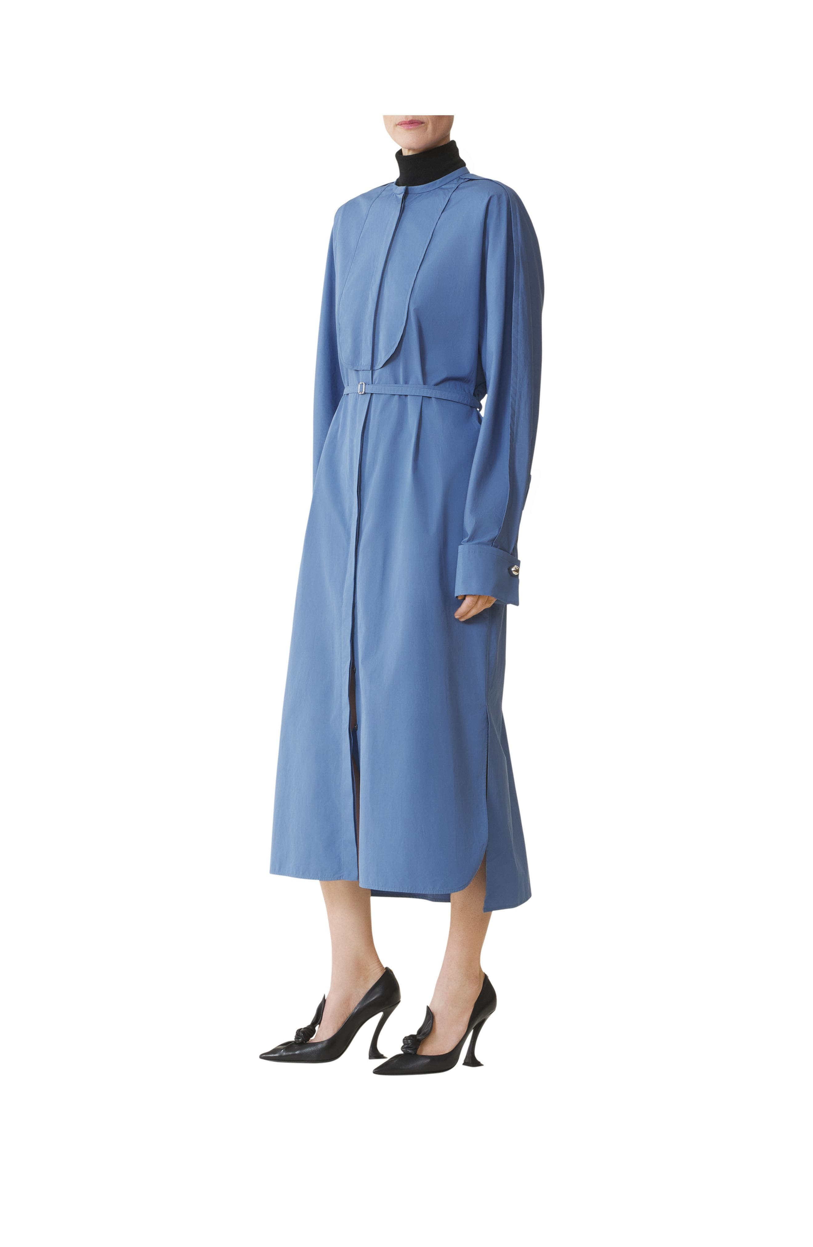 Lanvin Shirt Dress In Poplin Cotton in Jeanne Blue at Nordstrom - 3