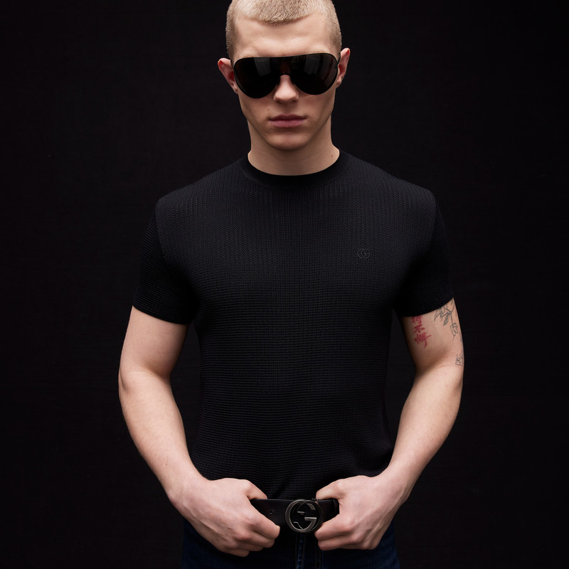 Technical knit fabric T-shirt - 1