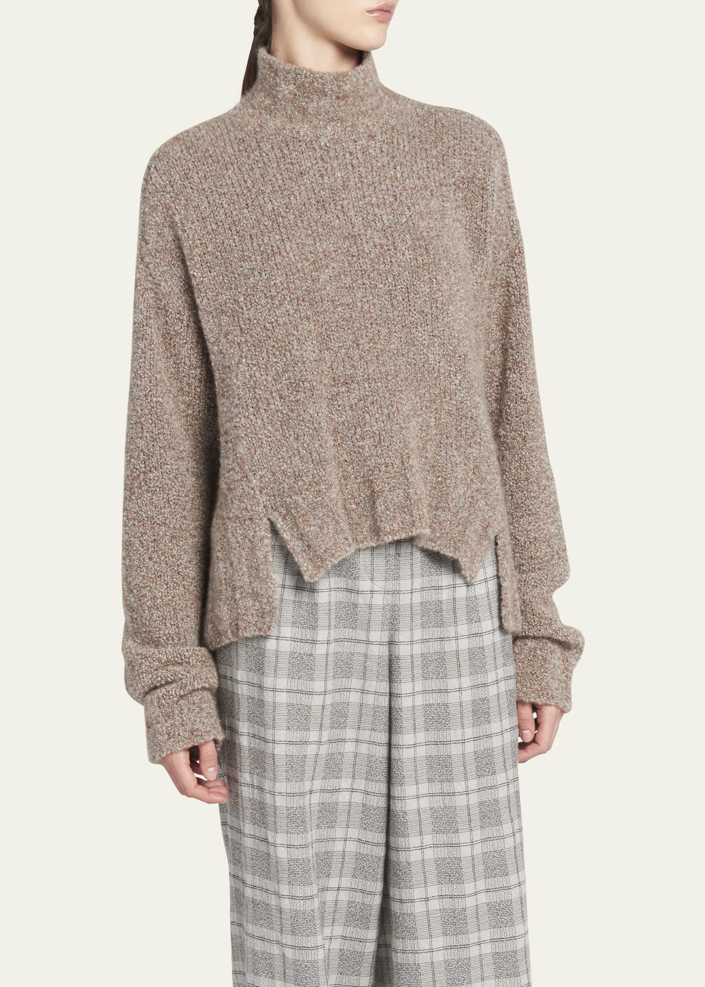 Cashmere Silk Boucle Turtleneck - 4