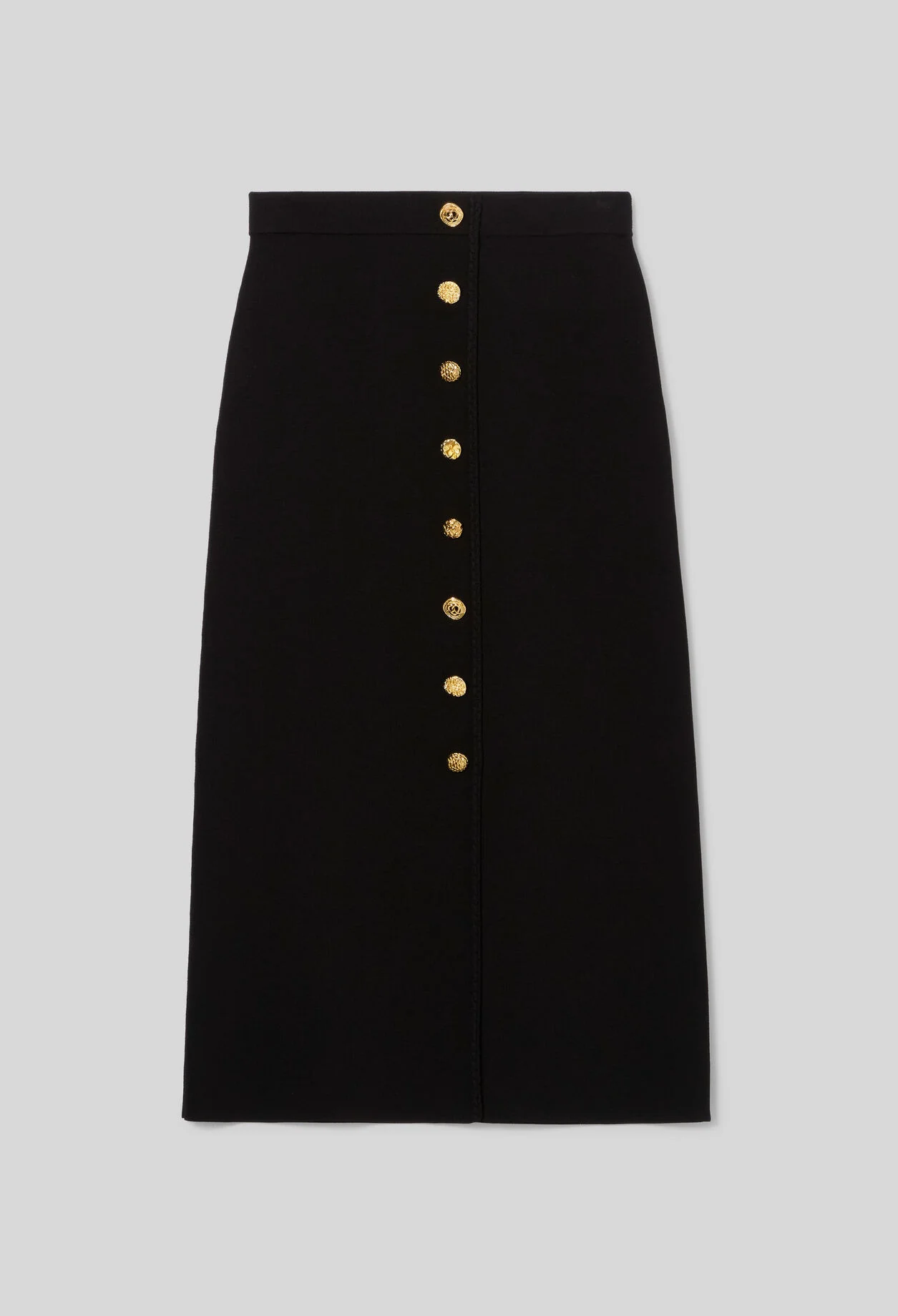 FITTED KNITTED MIDI SKIRT - 1