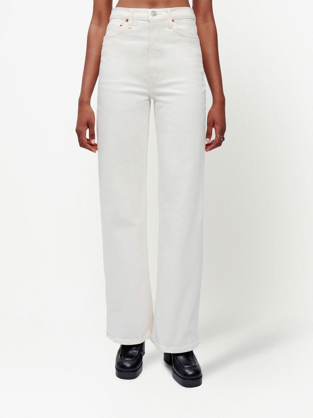 high-waist wide-leg jeans - 3
