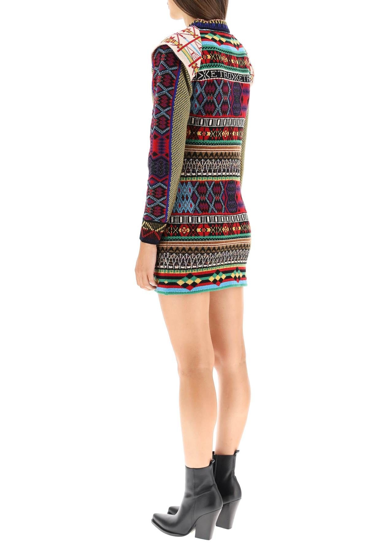 JACQUARD KNIT MINI DRESS - 4