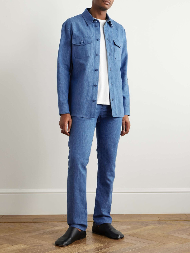 GABRIELA HEARST Slim-Fit Cotton and Linen-Blend Trousers outlook
