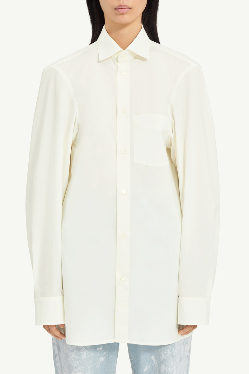 Flattened Cotton Poplin Shirt 4
