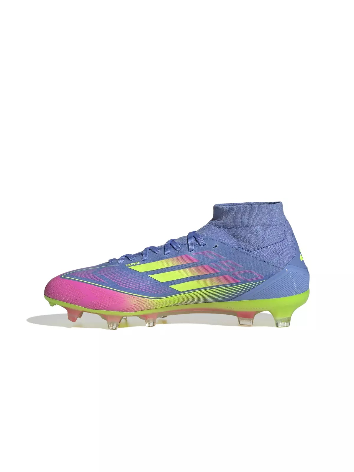 F50 Pro Mid FG "Blue Fusion/Lucid Lemon/Lucid Pink" Women's Soccer Cleat - 2