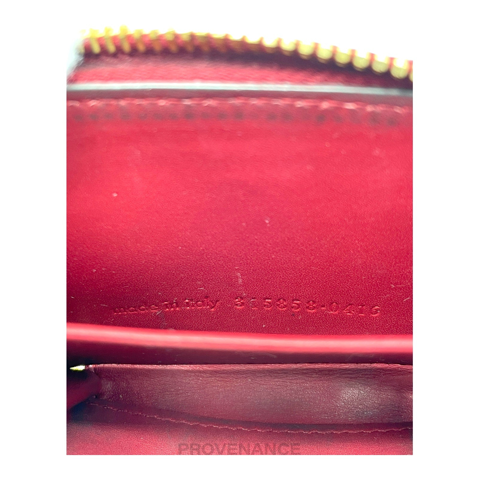 Saint Laurent Paris SLP Compact  Zip Card Wallet - Red Leather - 7