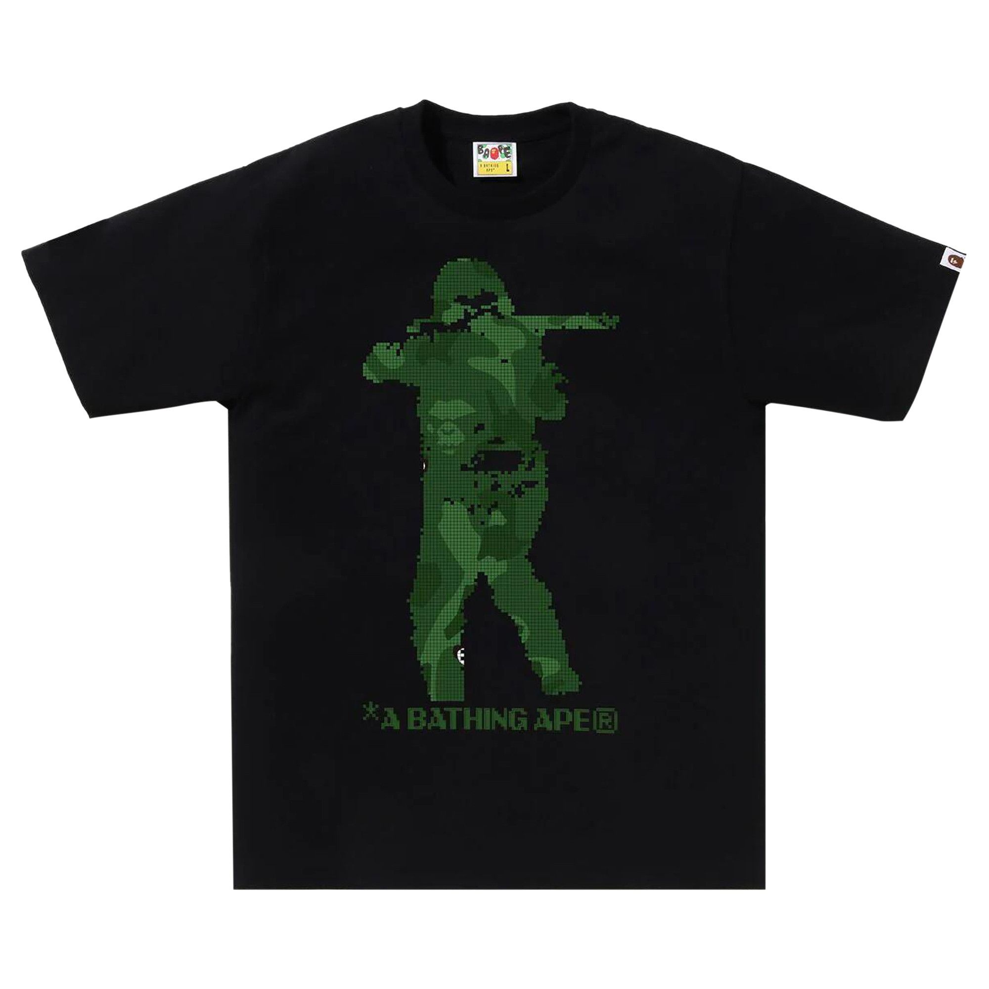 BAPE Bitmap Soldier Tee 'Black' - 1