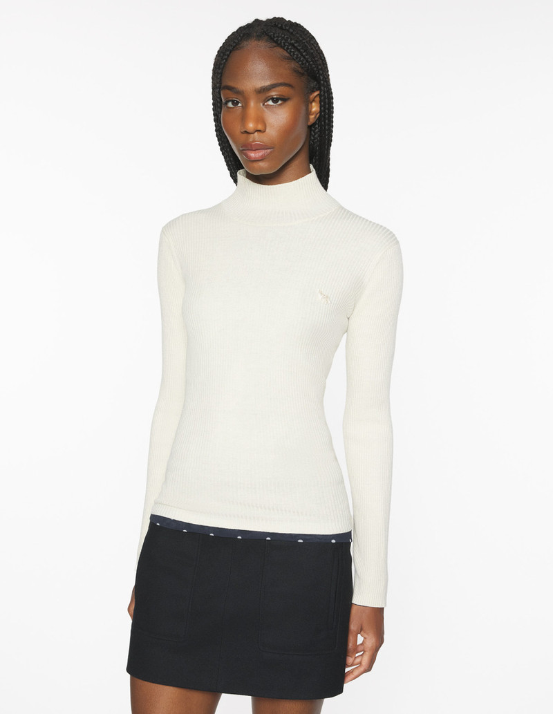 BABY FOX FINE WOOL RIB TURTLENECK JUMPER 3