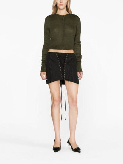 Alessandra Rich lace-up mini skirt outlook