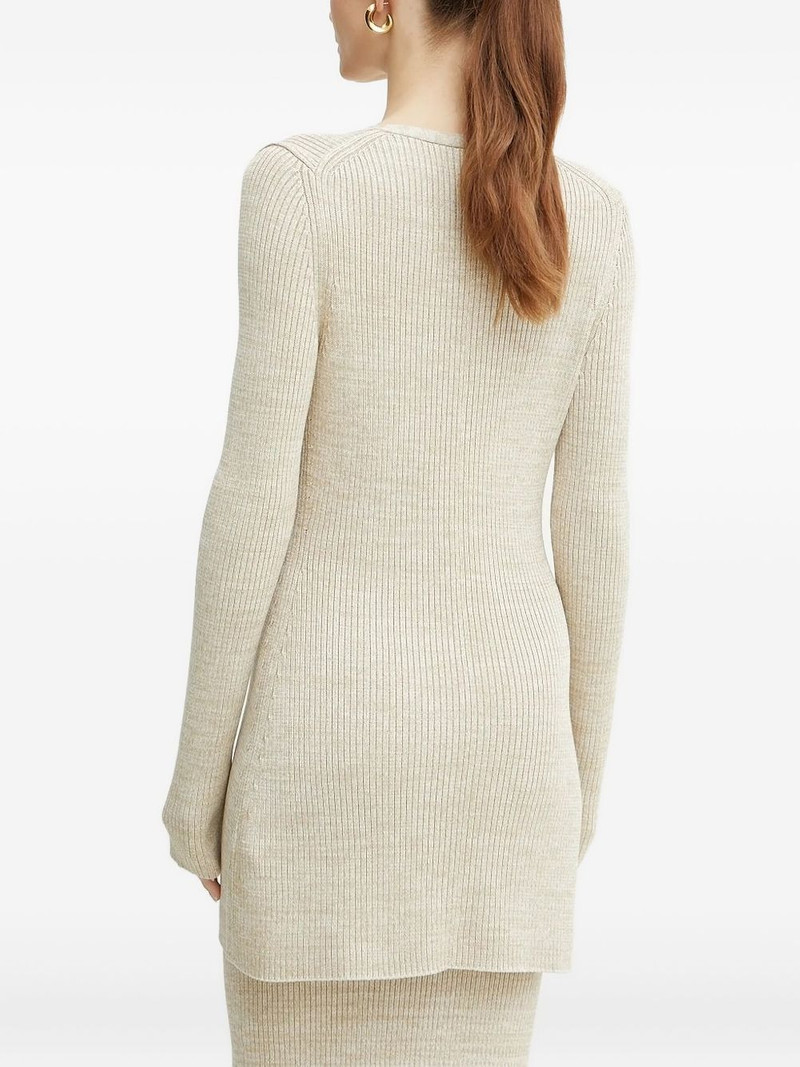 BOSS ribbed V-neck cardigan outlook