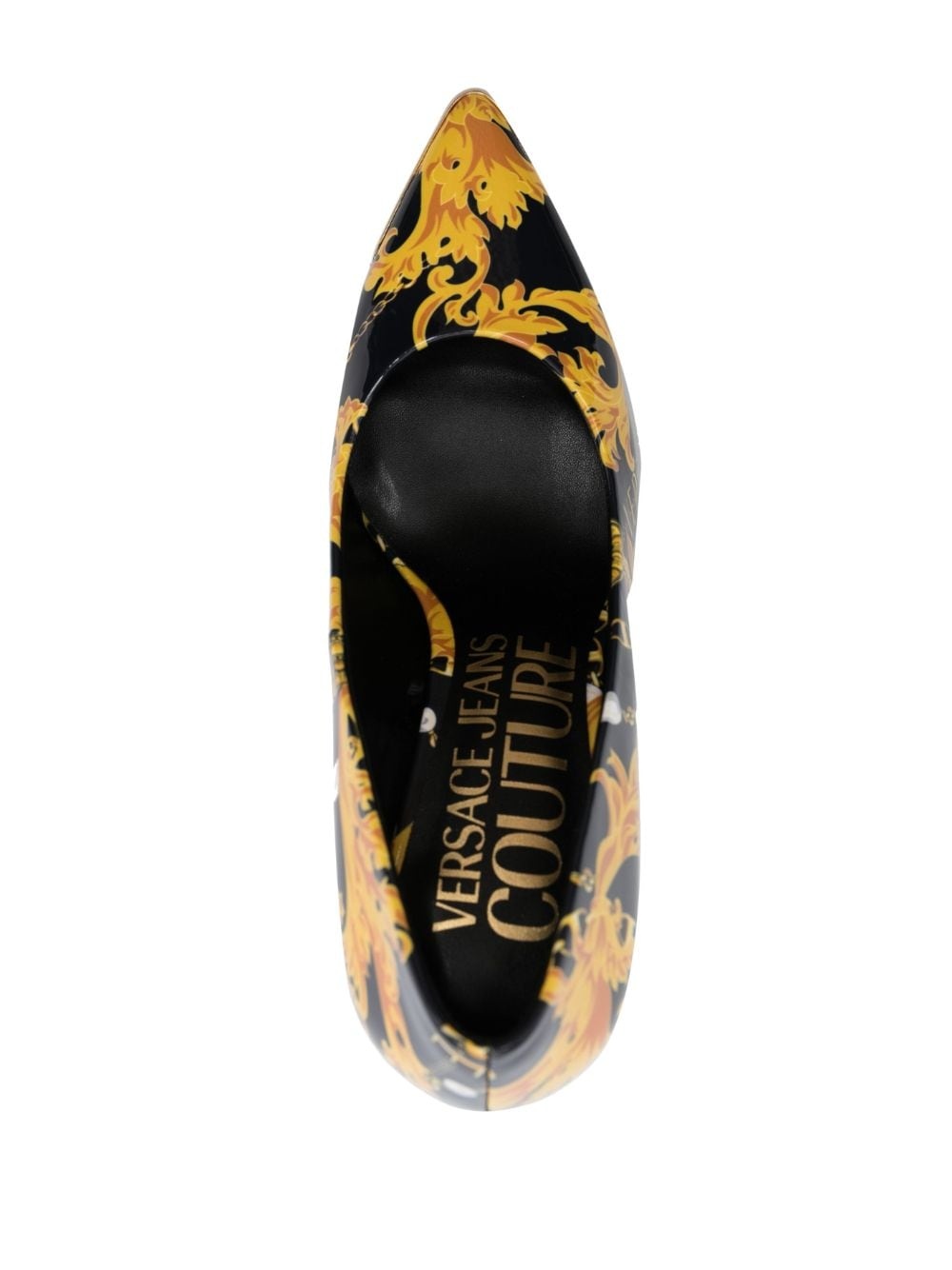 80mm engraved-logo leather pumps - 4