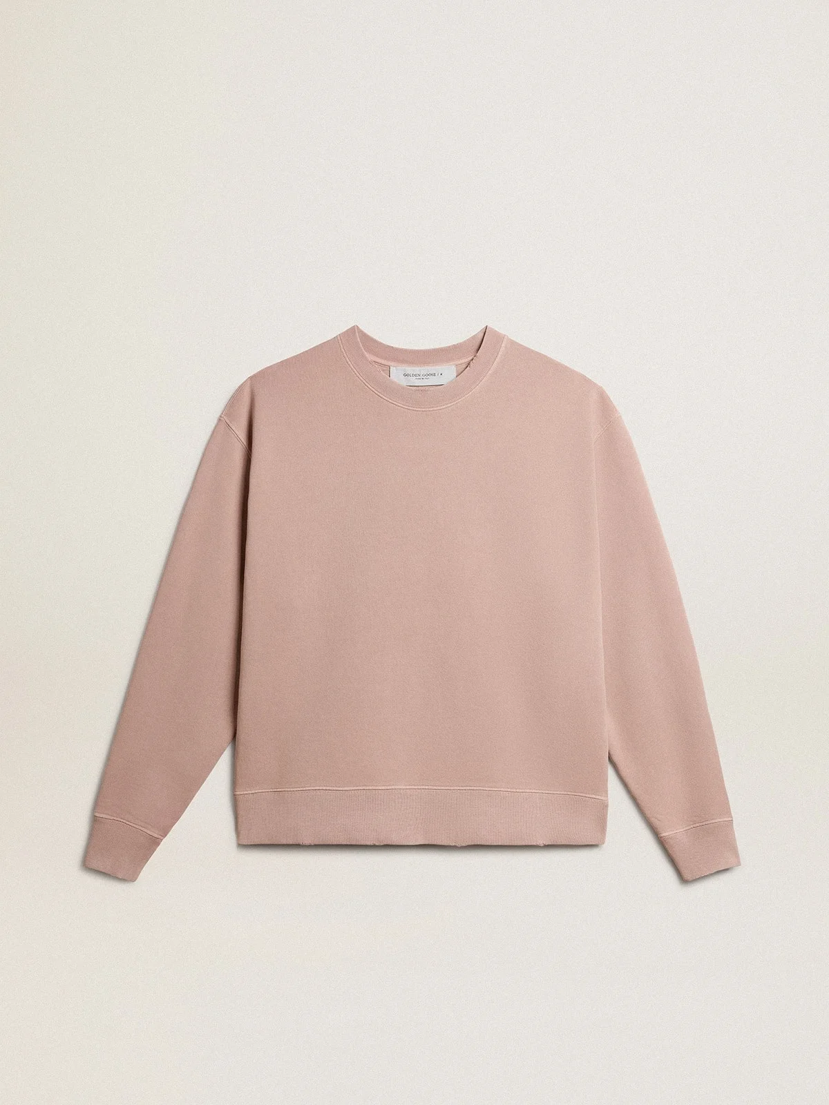 Powder-pink sweatshirt with reverse logo on the back - Asian fit - 1
