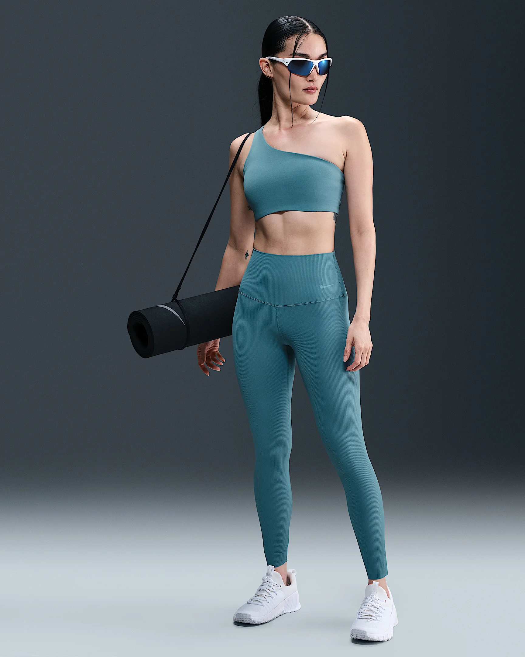 Nike Zenvy Rib Women's High-Waisted 7/8 Leggings - 1