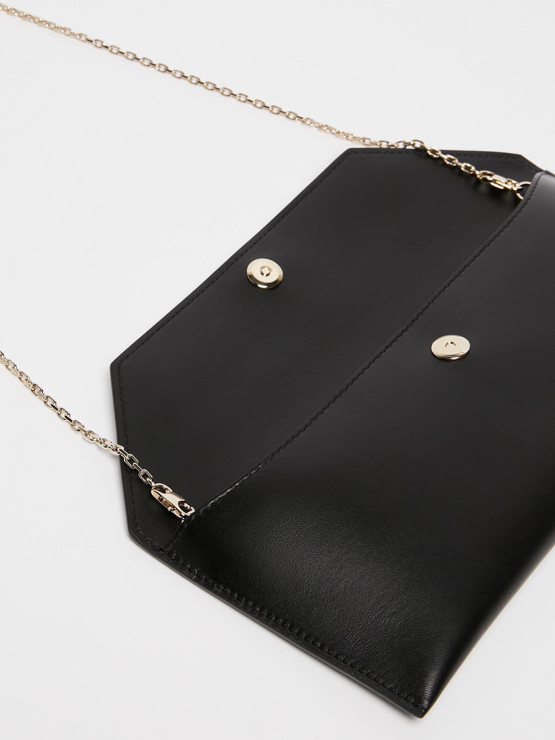 LONGENVELOPE Smooth semi-gloss leather clutch bag - 4