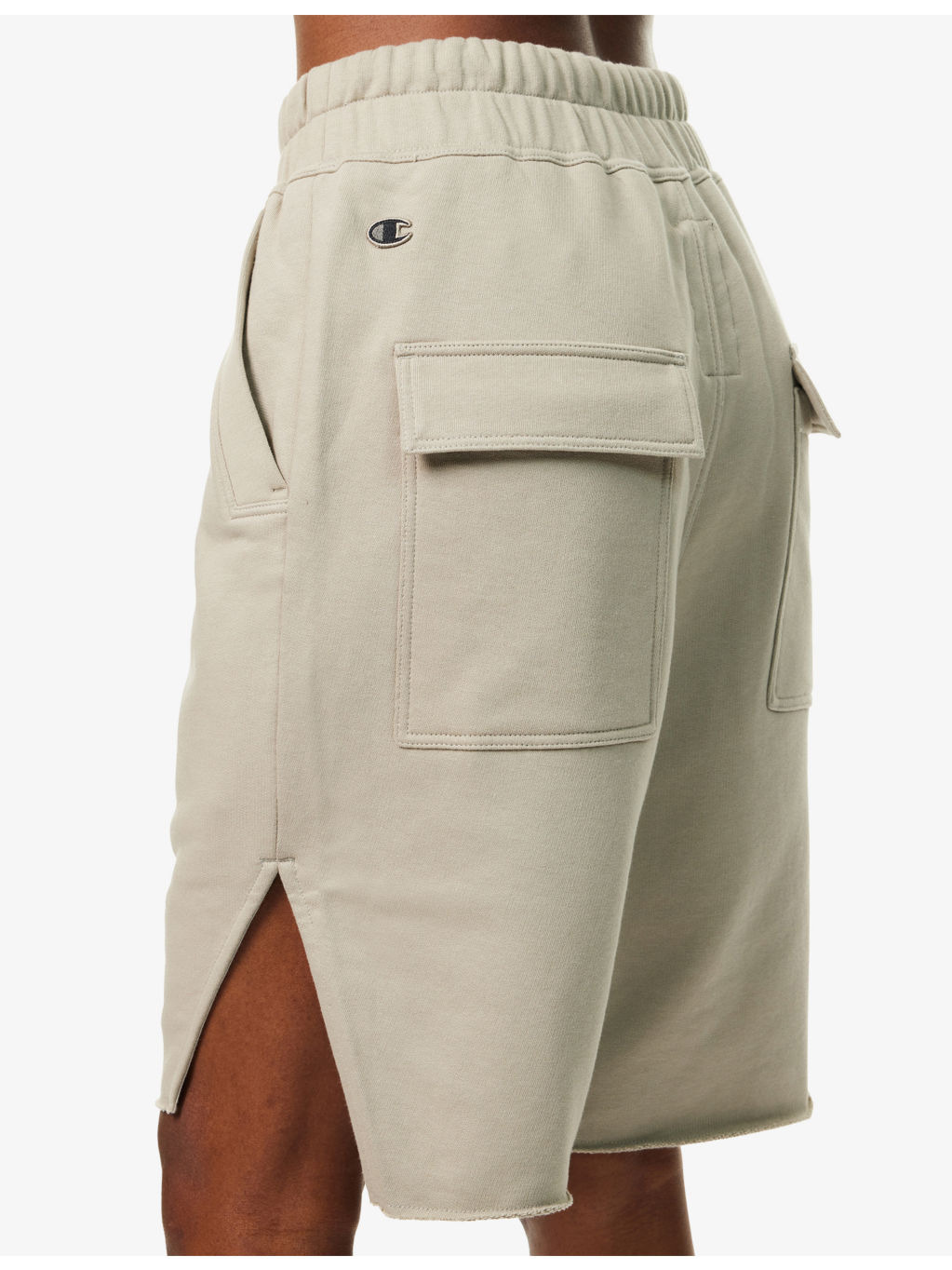 Rick Owens X Champion Beveled Logo-Embroidery Cotton-Jersey Shorts - 6