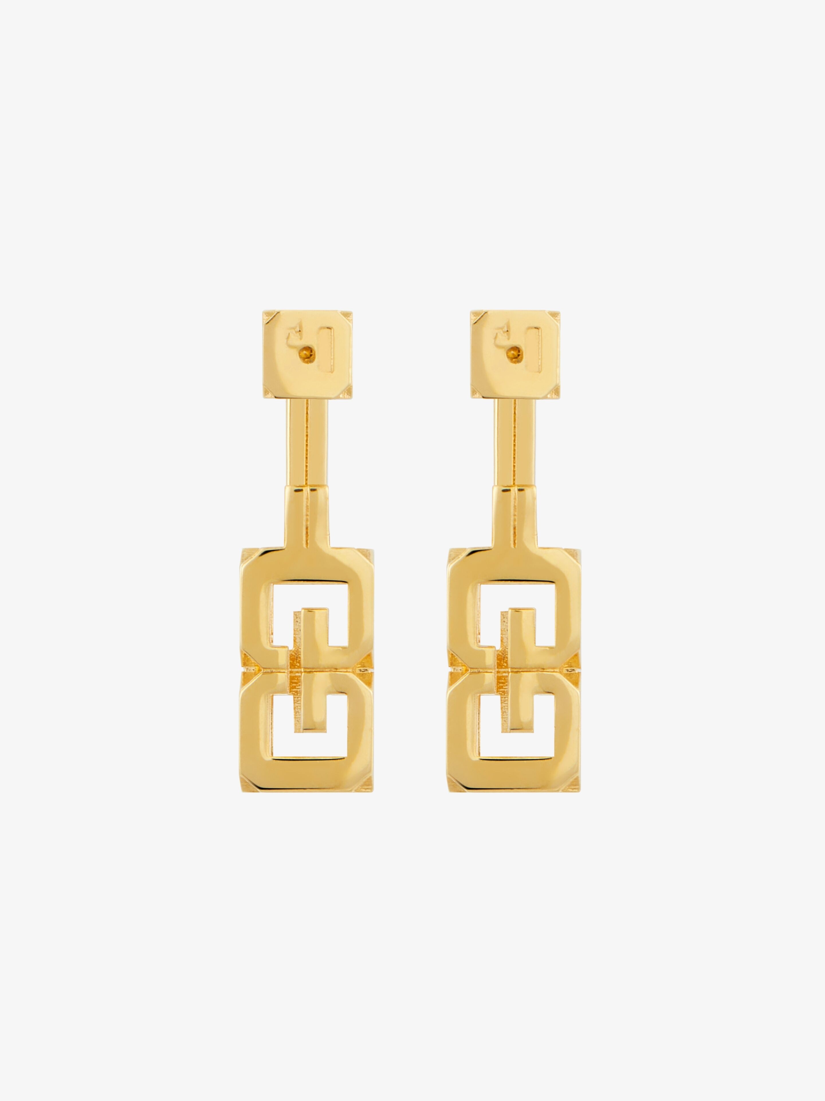 G CUBE EARRINGS IN METAL - 2