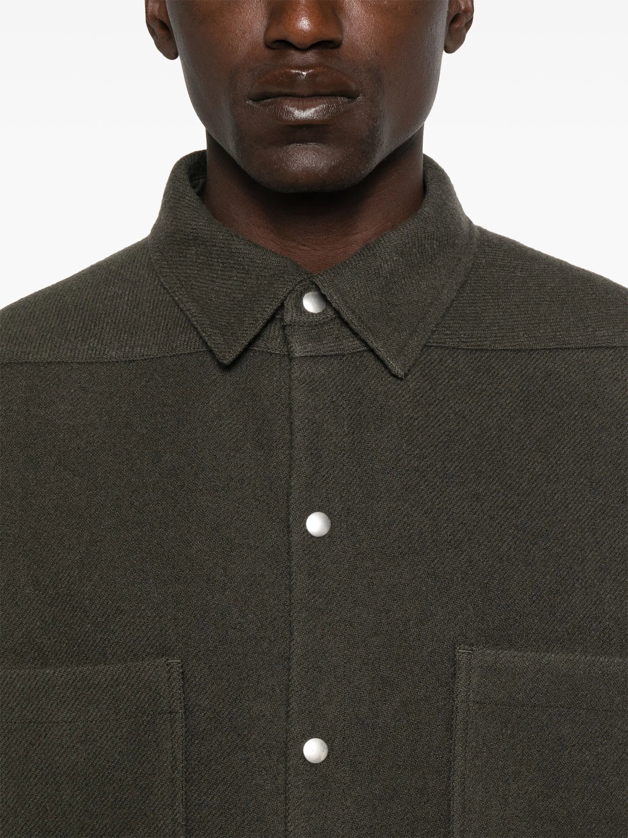 Rick Owens Double-pocket Wool Shirt Jacket - 5