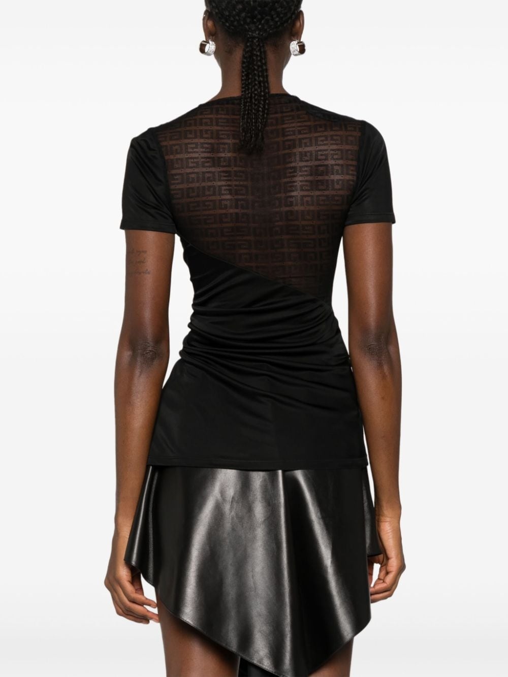 4G-lace draped top - 4
