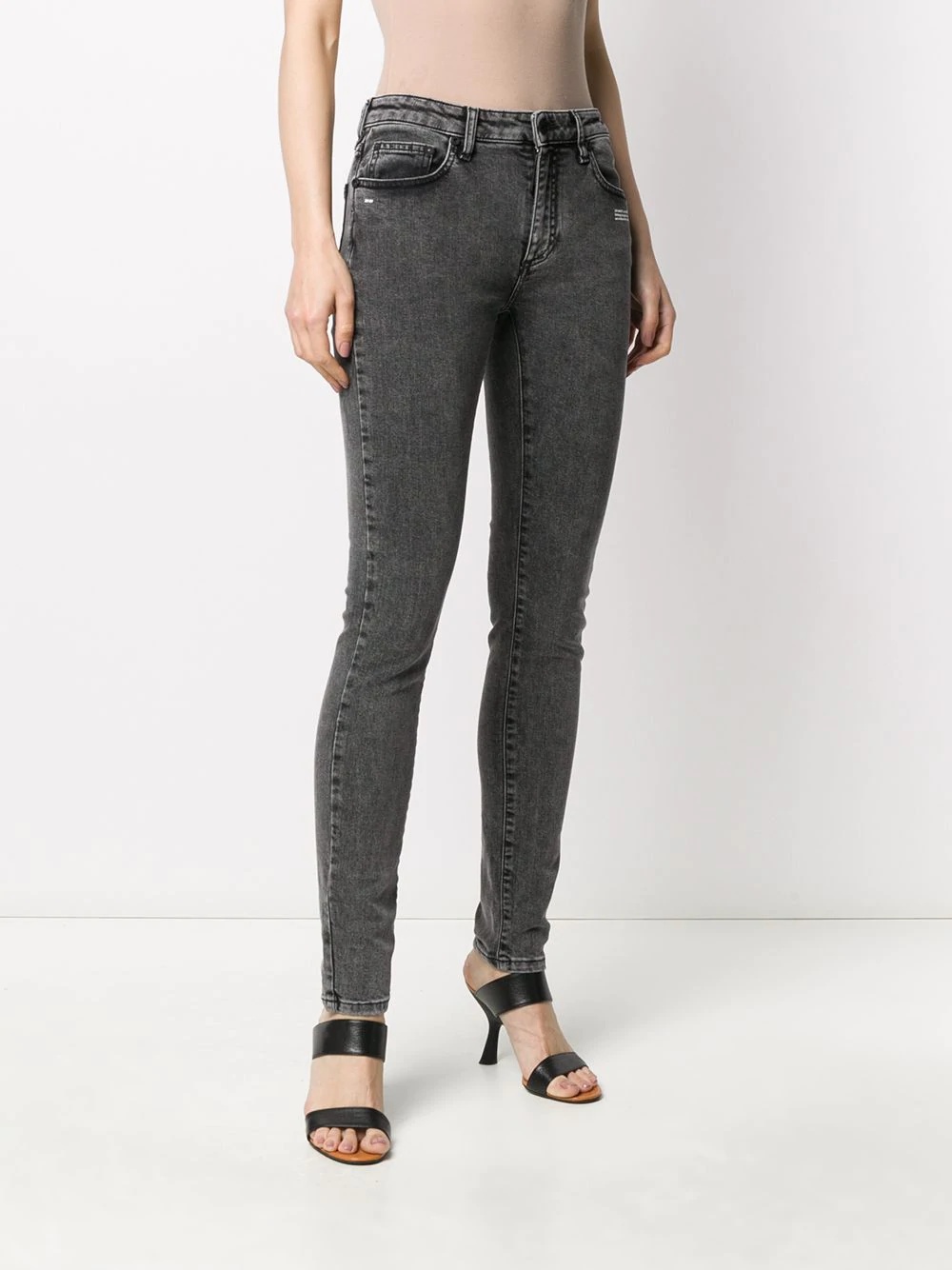 logo-print skinny jeans - 3