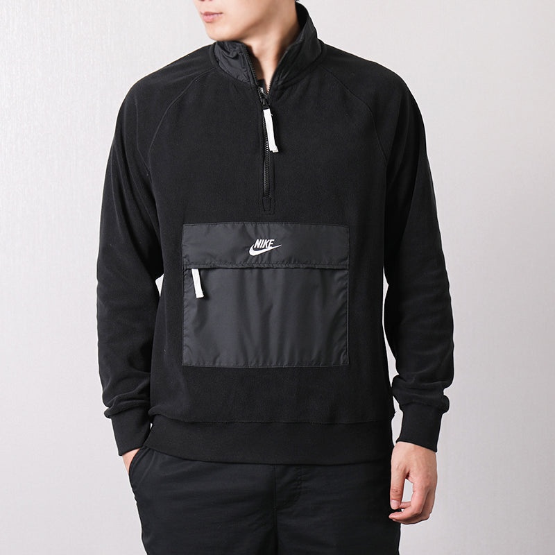 Nike Half Zipper Stand Collar Sports Pullover Black 929098-010 - 4