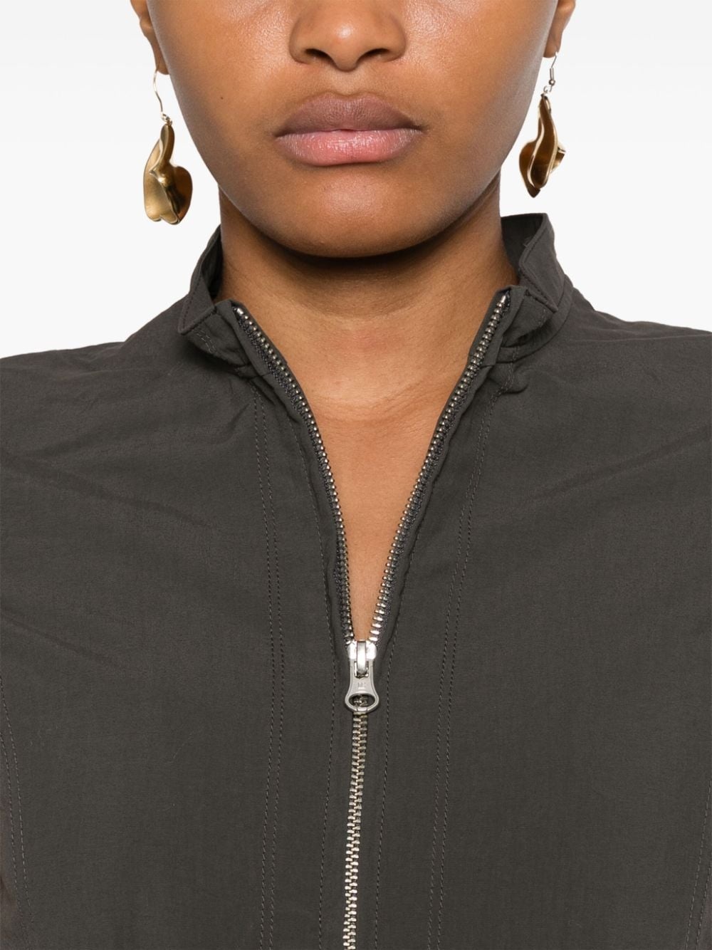 pleat-detail midi dress - 5