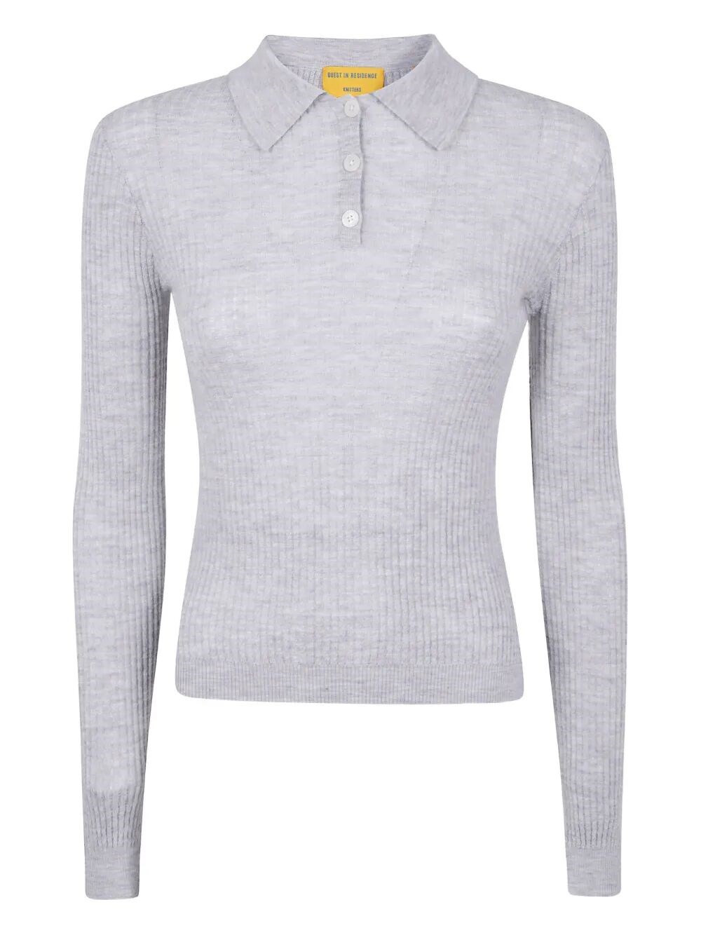 Introducing the Long Sleeves "Shrunken" Cashmere Polo Shirt from GUEST IN RESIDENCE, a sophisticated - 1