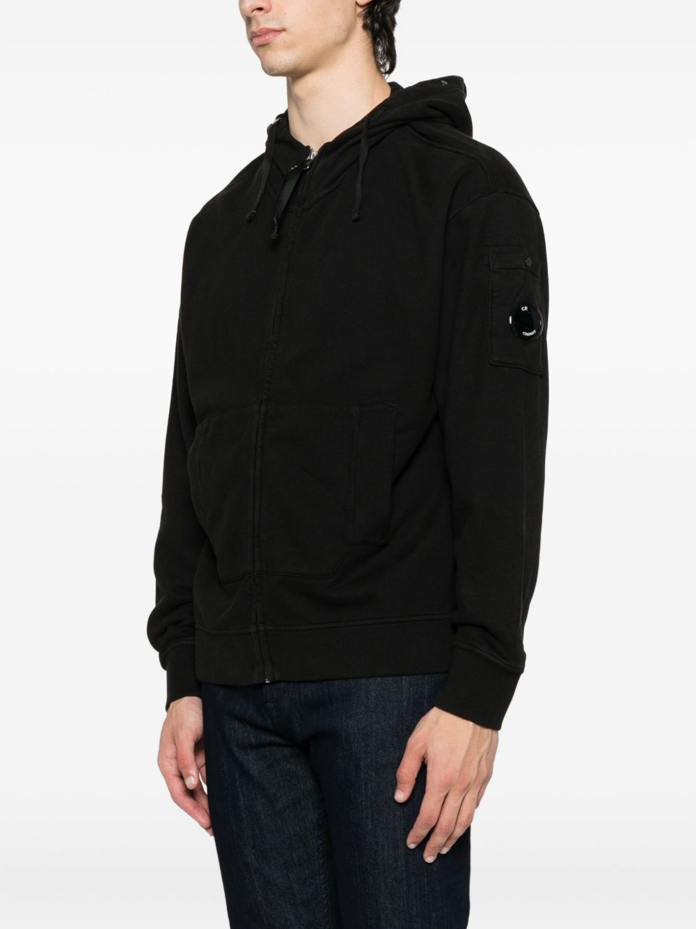 hooded zip-up sweatshirt - 3