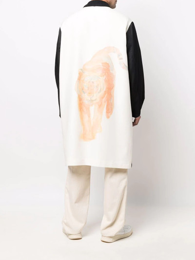 Jil Sander tiger print mid-length coat outlook