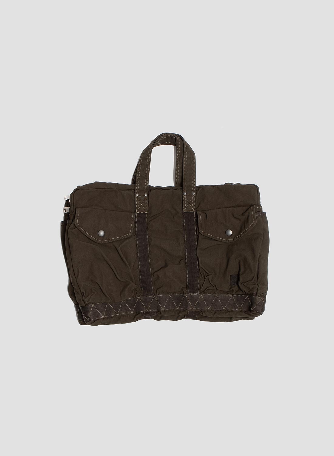 Porter-Yoshida & Co Crag 2Way Boston Bag Small in Khaki - 2