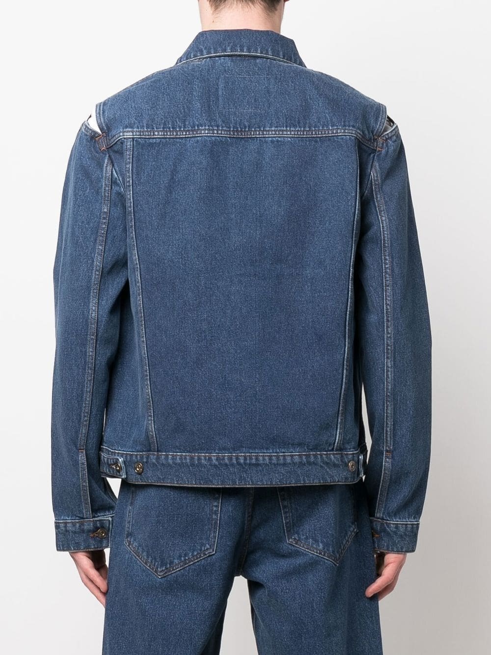 Peep Show cut-out denim jacket - 4