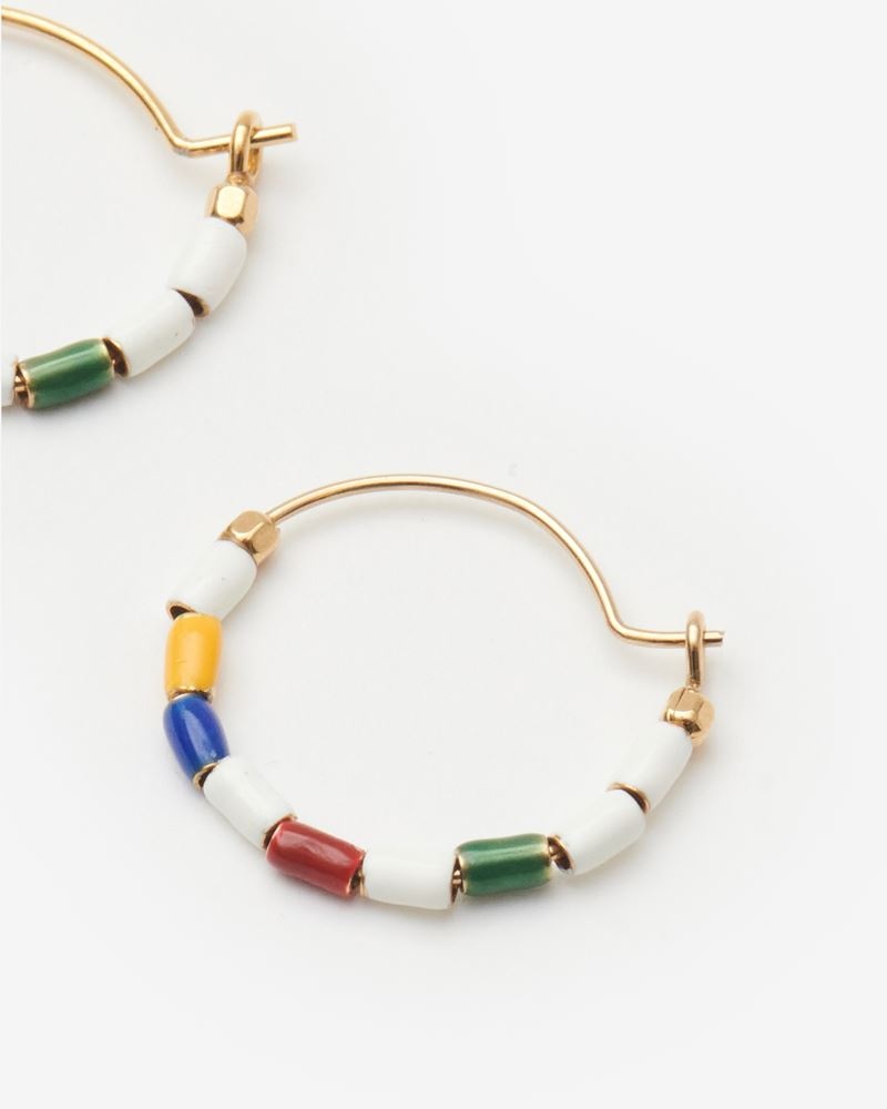 COLOR STRIPE HOOP EARRINGS - 3