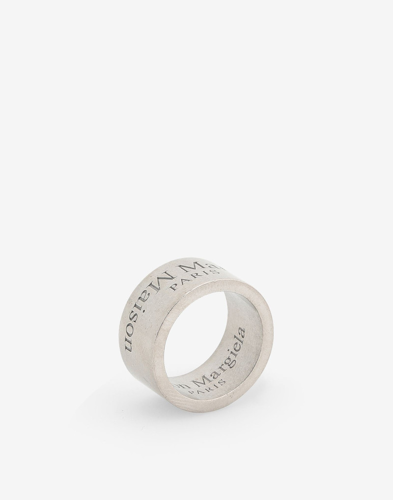 Logo silver wide ring 3