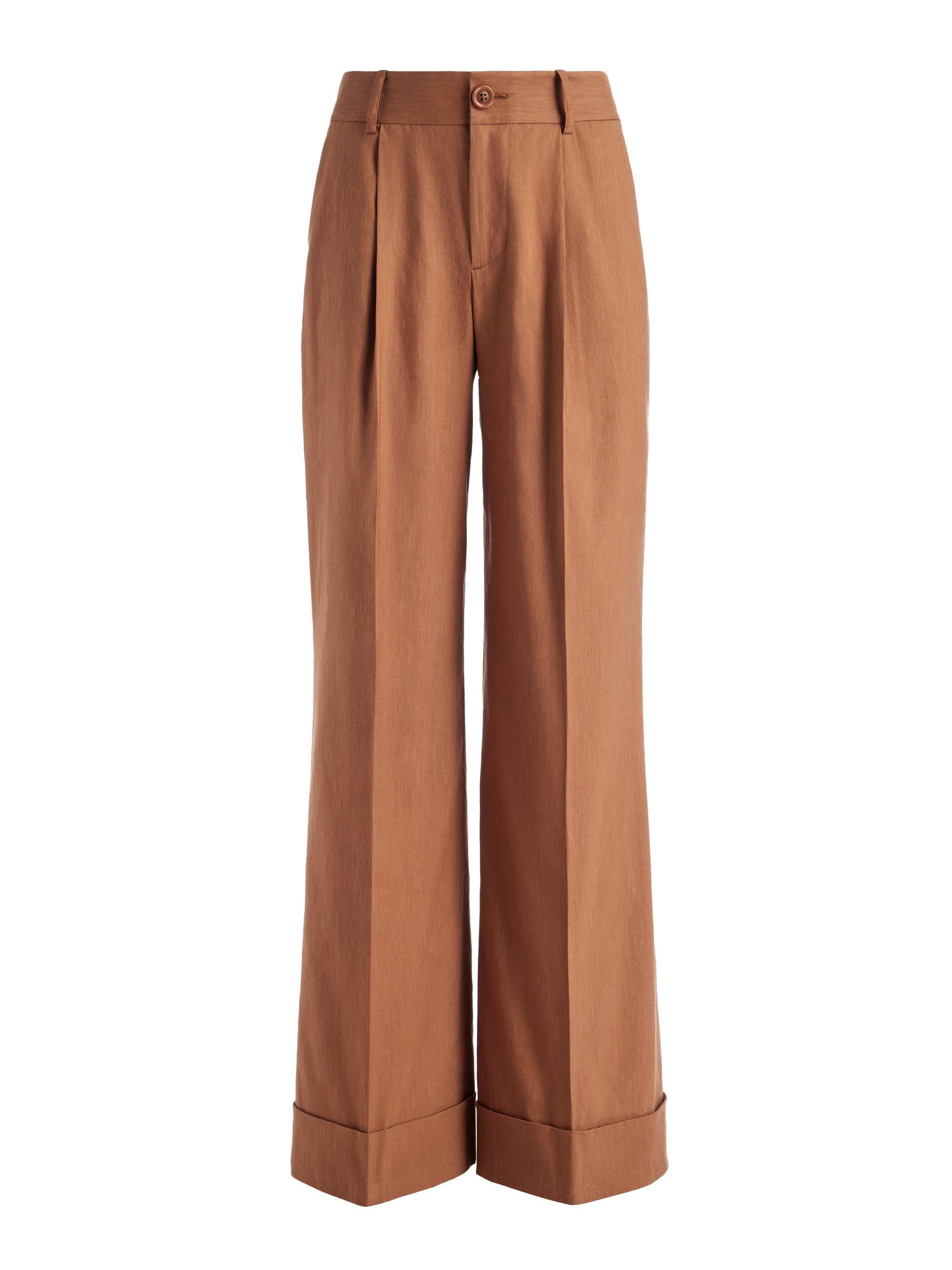 TOMASA CUFFED LINEN TROUSER - 1