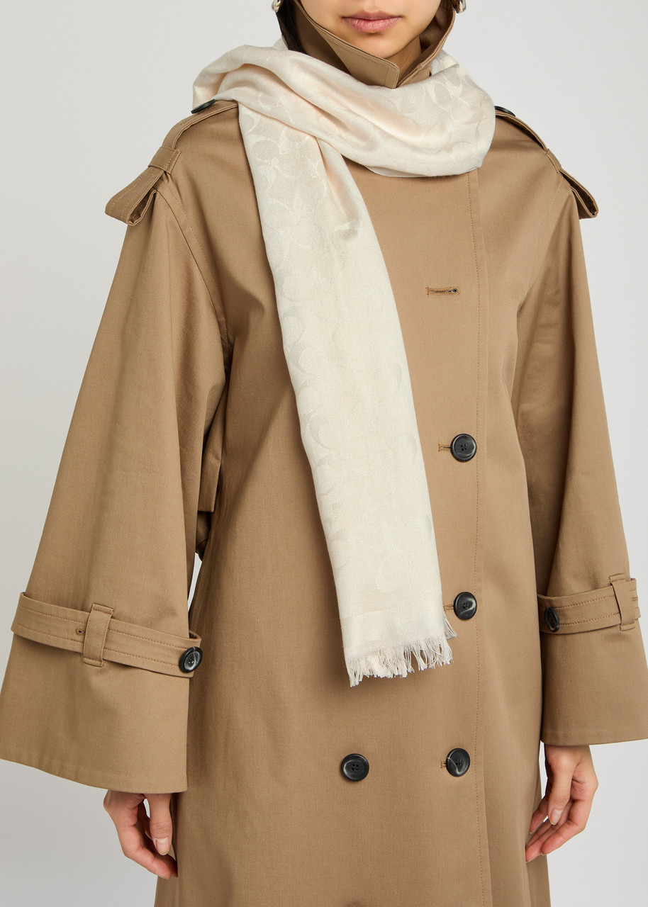 Coach Signature C Logo-jacquard Scarf - 4