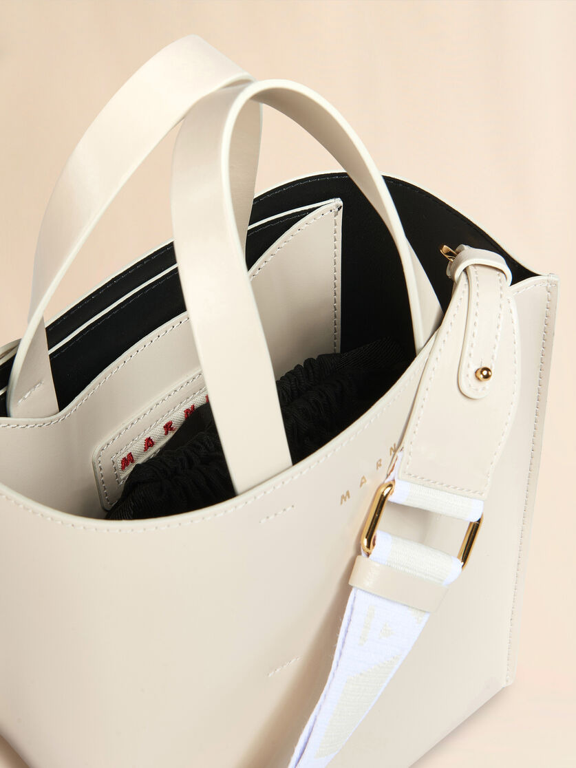 MUSEO MINI BAG IN CREAM LEATHER - 3
