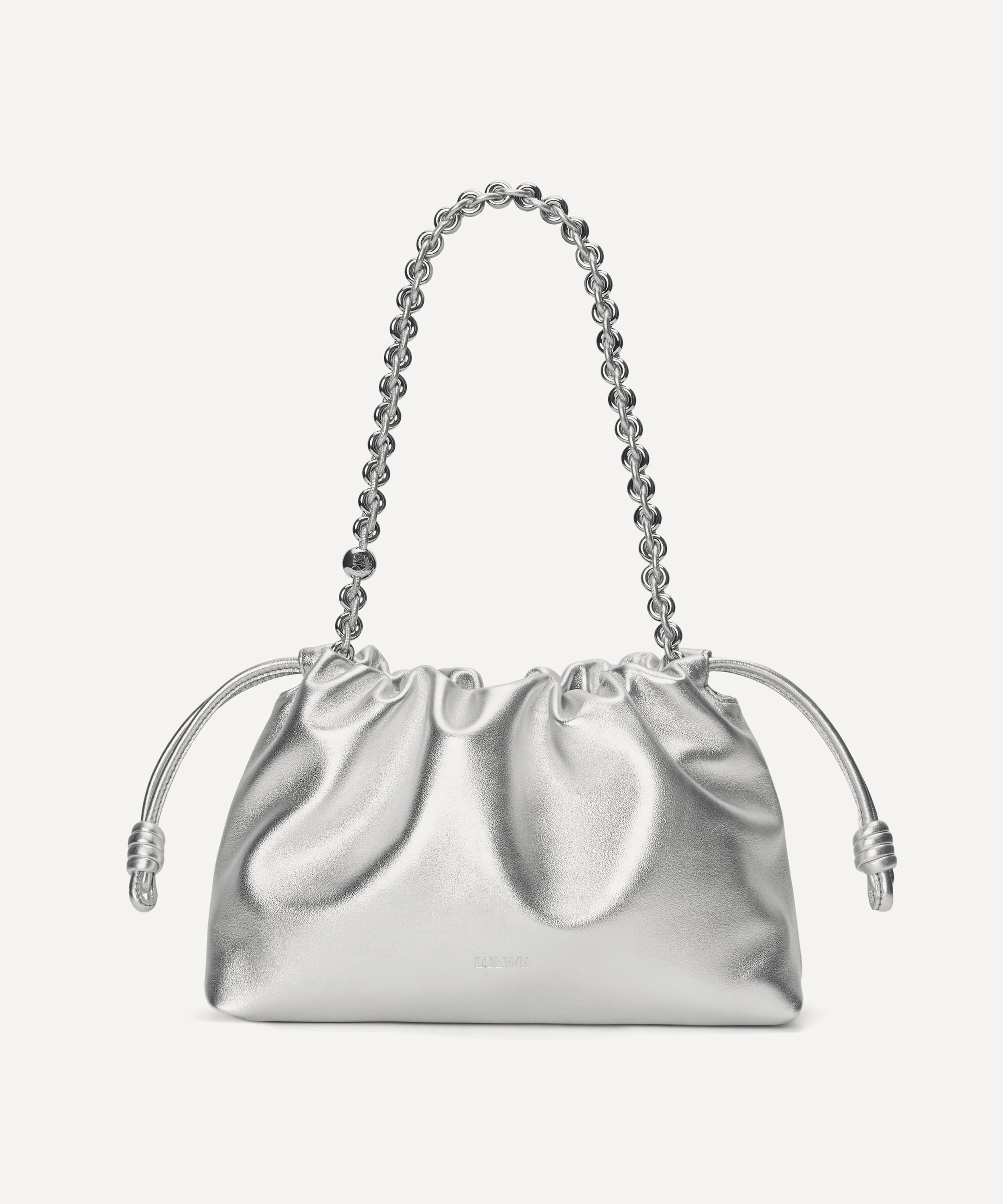 Flamenco Medium Laminated Leather Clutch Bag - 2