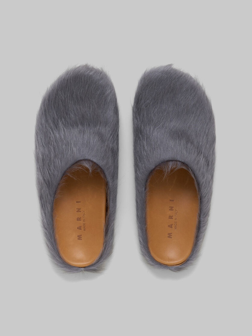 GREY LONG-HAIR CALFSKIN FUSSBETT SABOT - 4