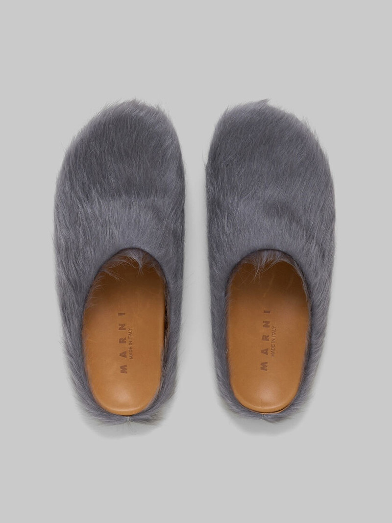 GREY LONG-HAIR CALFSKIN FUSSBETT SABOT 4