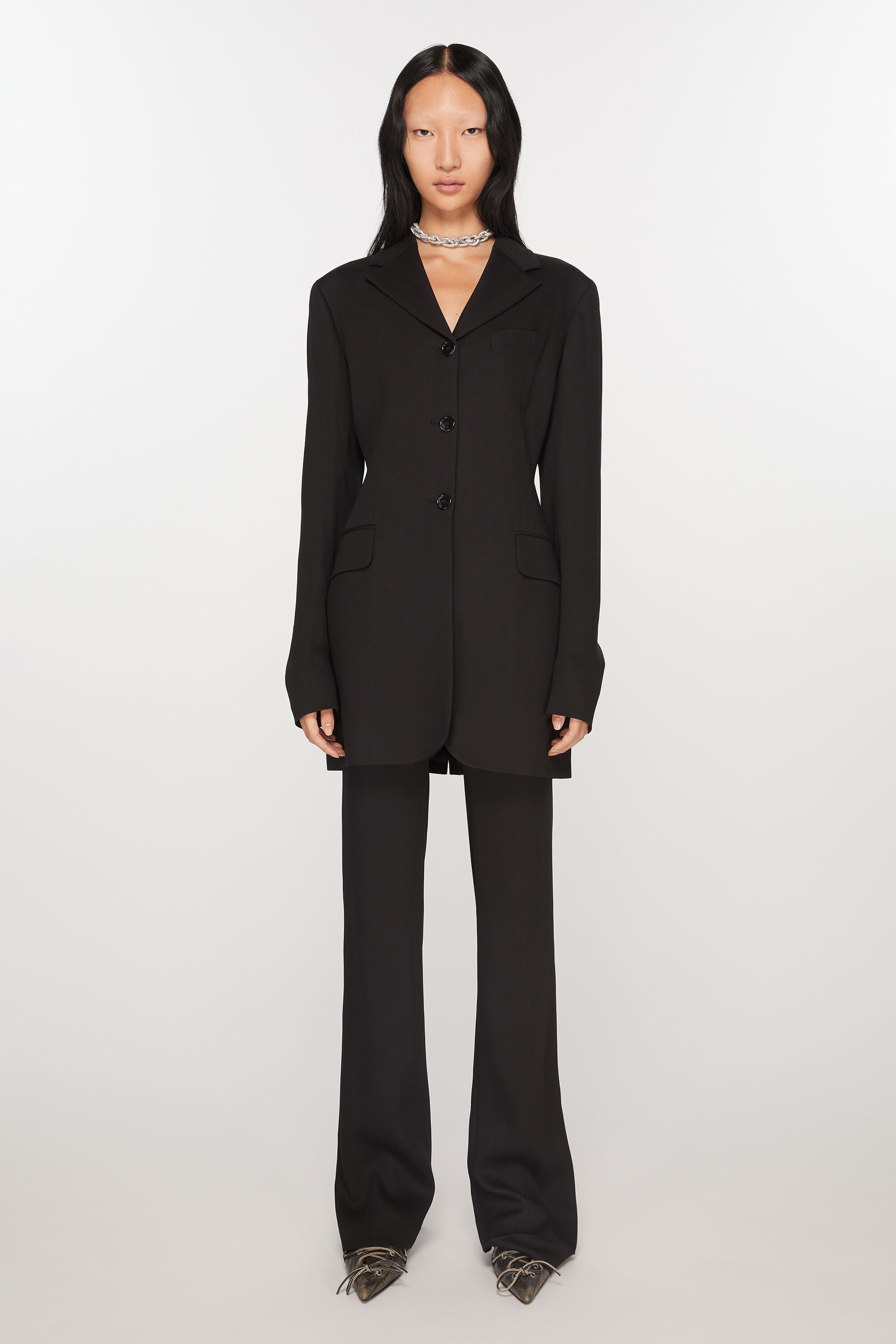 Fitted suit jacket - Black - 2