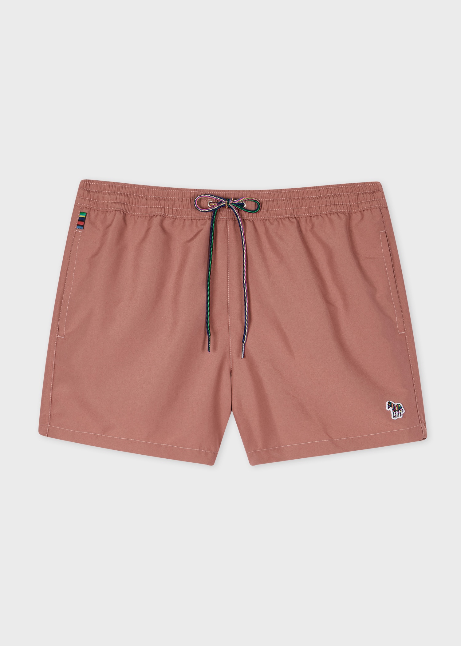 White & Mauve 'Zebra' T-Shirt & Swim Short Set - 4