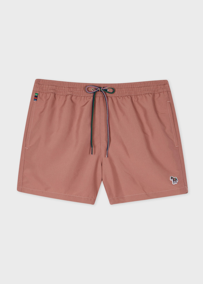 White & Mauve 'Zebra' T-Shirt & Swim Short Set 4