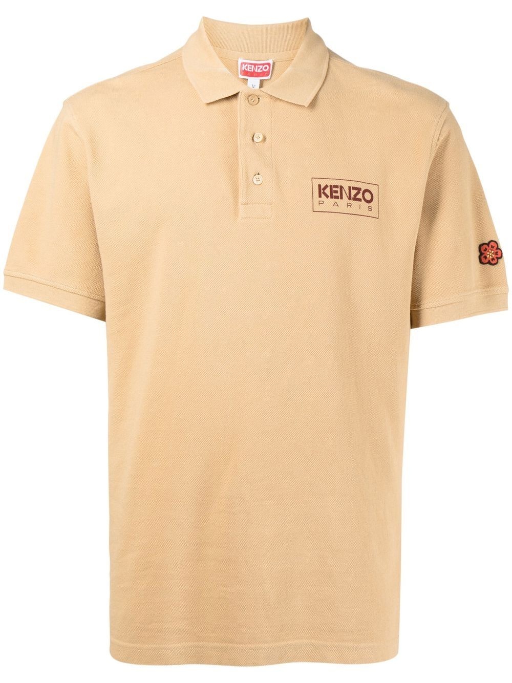 logo-print piqué polo shirt - 1