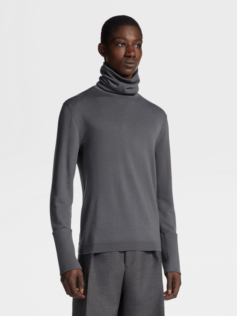 ZEGNA IRON GREY WOOL TURTLENECK outlook