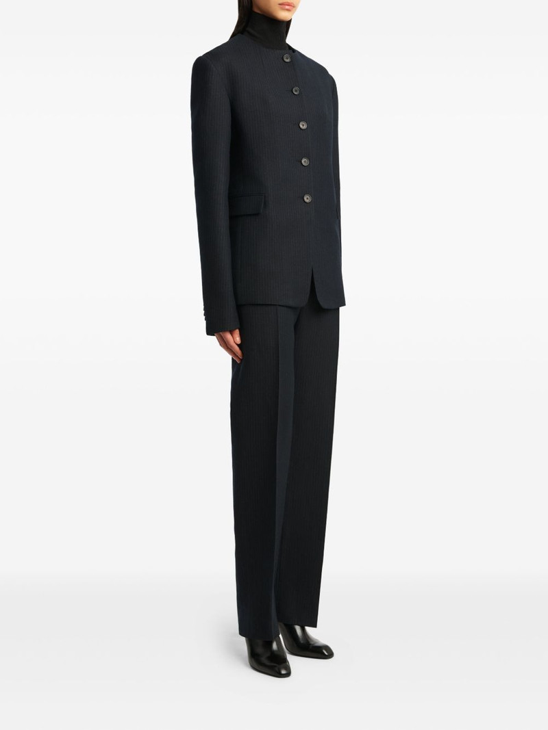 KHAITE Jameson pinstripe button jacket outlook