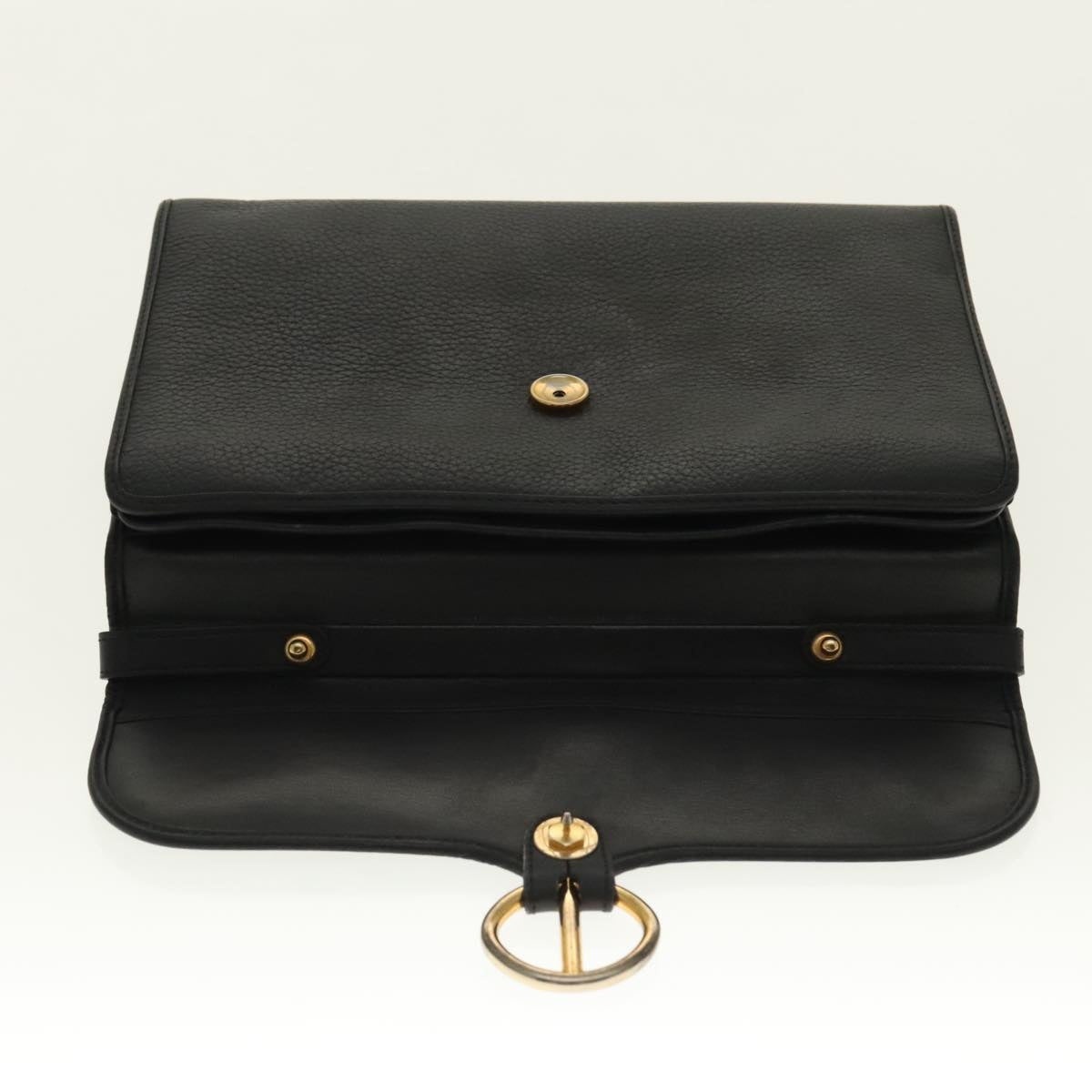 DIOR Hand Bag Leather Black Gold - 15