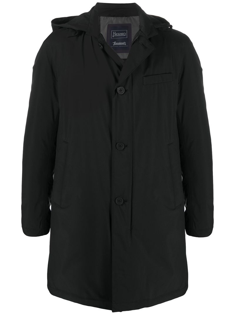 padded hooded coat - 1